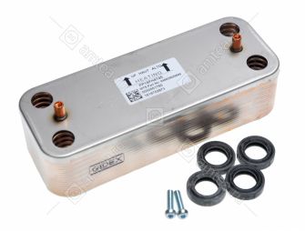 Теплообменник (вторичный) для газового котла Ariston 16 пластин