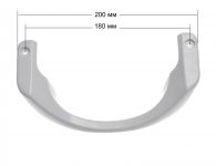 Ручка двери (белая) холодильника Бирюса