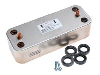 Теплообменник (вторичный) для газового котла Ariston 16 пластин