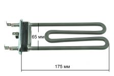 ТЭН (нагреватель) L=180 мм, 2000W, прямой без отверстия стиральной машины Bosch, Samsung