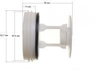 Фильтр (крышка, заглушка) насоса (белый) стиральной машины Bosch, Siemens